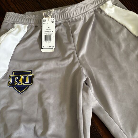 Adidas Tiro 24 Women's Large Regis RU Soccer Patch Zip Ankle Pants Gray Athletic - Picture 1 of 12